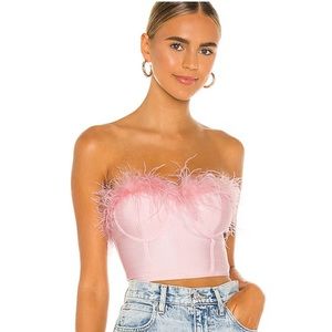 Superdown Ramona Bustier Top in Blush